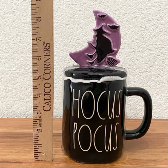 RAE DUNN Hocus Pocus Witch Topper Black Ceramic Halloween Mug - Picture 4 of 11